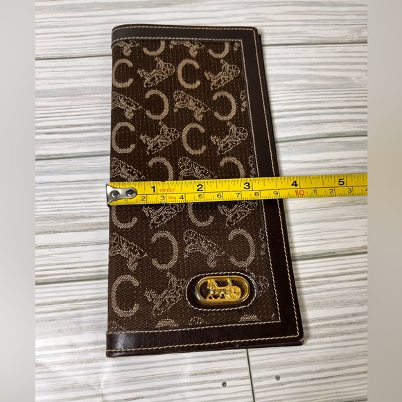 HOLD Celine Authentic Brown Leather
Canvas Vintage Bifold Wallet - Picture 14 of 15